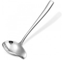 KEAWELL Louis 7.5인치 소스 드리즐 스푼(주둥이 포함), 18/10 스테인리스 스틸 미니 국자, 식기세척기 사용 가능(1)