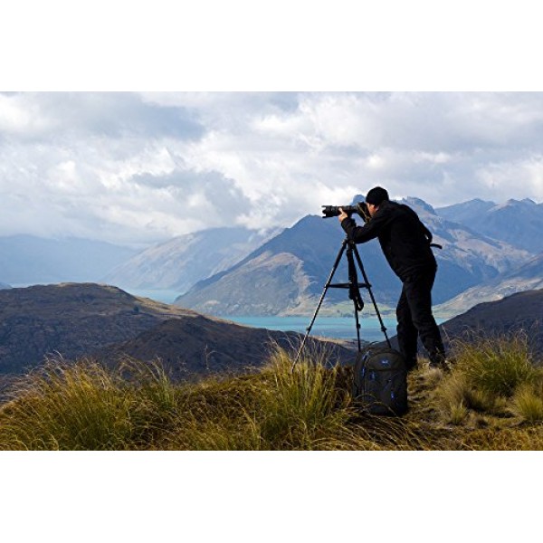 모든 Canon Sony, Nikon, Samsung, Panasonic, Olympus, Kodak, Fuji, 카메라 및 캠코더용 듀얼 버블 레벨 표시기가 있는 72인치 전문가용 3방향 팬 헤드 삼각대 + eCost 극세사 천