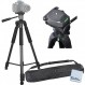 모든 Canon Sony, Nikon, Samsung, Panasonic, Olympus, Kodak, Fuji, 카메라 및 캠코더용 듀얼 버블 레벨 표시기가 있는 72인치 전문가용 3방향 팬 헤드 삼각대 + eCost 극세사 천