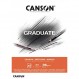 CANSON 대학원 라이트 그레인 96gsm A4 스케치 종이 패드, 짧은 면 접착, 천연 흰색 시트 40매, 전문 예술가 및 학생에게 이상적