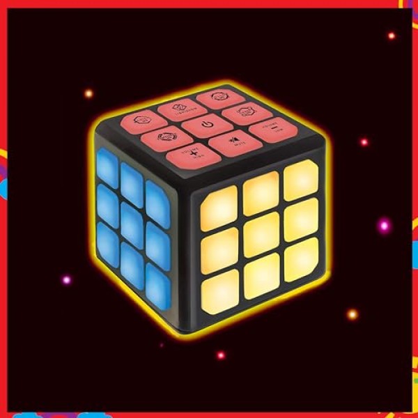 Winning Fingers Flashing Cube 전자 메모리 및 두뇌 게임 | 어린이용 4-in-1 휴대용 게임 | 소년과 소녀를 위한 STEM 장난감 | 6-12세 어린이를 위한 재미있는 선물 장난감