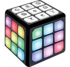 Winning Fingers Flashing Cube 전자 메모리 및 두뇌 게임 | 어린이용 4-in-1 휴대용 게임 | 소년과 소녀를 위한 STEM 장난감 | 6-12세 어린이를 위한 재미있는 선물 장난감