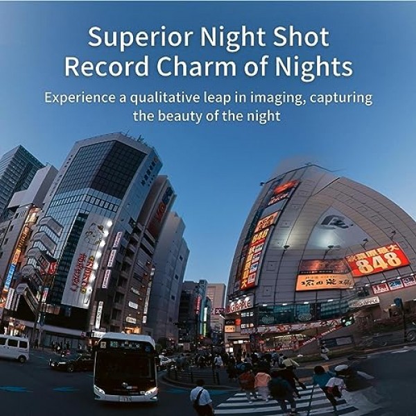 KanDao QooCam 3 액션 카메라, 오토바이 콤보, 5.7K 62MP 사진 60fps 완벽한 360 비디오 카메라, 녹화 Vlog 카메라에 더 적합한 듀얼 1/1.55인치 센서, 매우 안정적인 안정화 방수