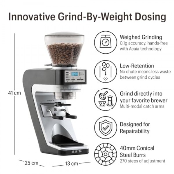 Baratza Sette 270Wi-Grind by Weight 원추형 버 그라인더