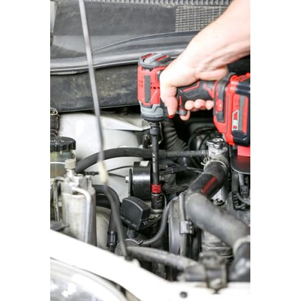 ARES 27098 – 3피스 1/2인치 드라이브 잠금 임팩트 소켓 확장 세트 – 소켓 및 액세서리의 빠른 분리를 위한 알루미늄 잠금 링 칼라 – 3인치, 6인치 및 12인치 확장