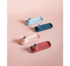 MSN Kitchen Accessories, Sink Organiser, Sink Organiser, for Sponges, Soap Dispensers and Tableware Accessories(Light Blue)