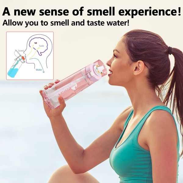 Air Flasch Up, Airs Up Bottle Starter with 7 Air-up Pods, Drinking Bottle 650ML, Water Bottle Bottle Starter Set, Leak-Proof BPA-Free 0 Sugar, Gym for Gym, Running, Outdoor (Black)