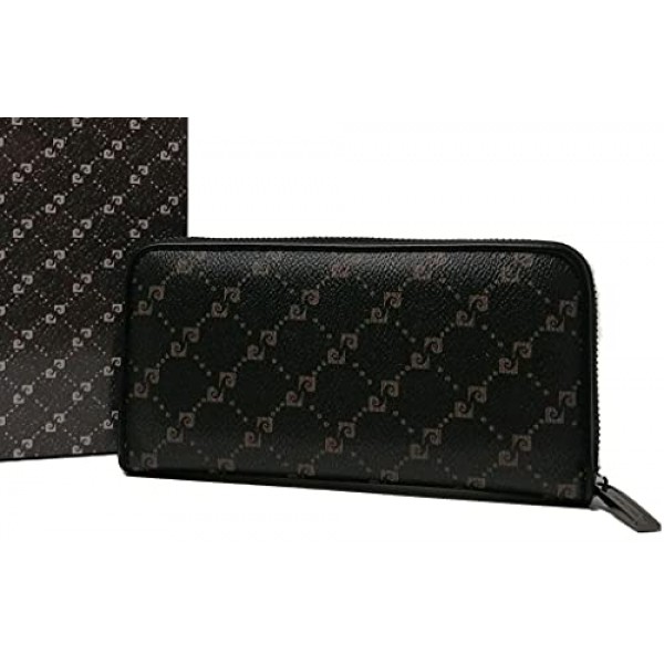 PIERRE CARDIN 여성용 지갑 아름다운 대형 넓은 가죽 RFID 선물 지갑, 여성용 지갑, 블랙, 우아함