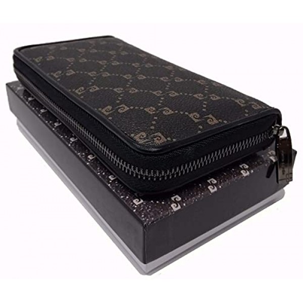 PIERRE CARDIN 여성용 지갑 아름다운 대형 넓은 가죽 RFID 선물 지갑, 여성용 지갑, 블랙, 우아함