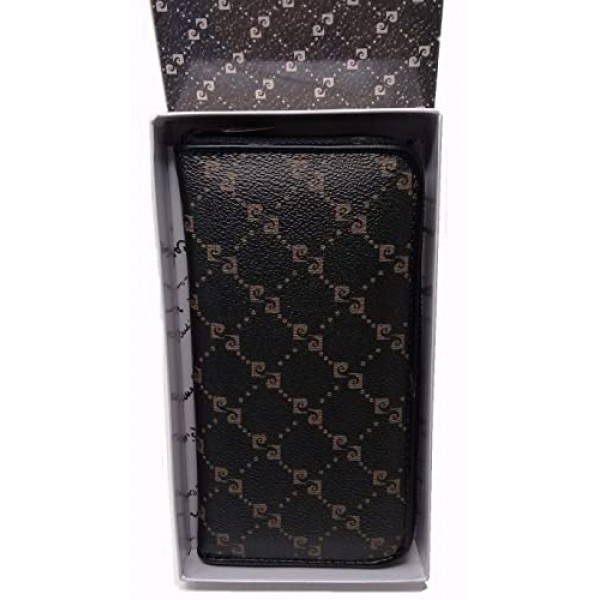 PIERRE CARDIN 여성용 지갑 아름다운 대형 넓은 가죽 RFID 선물 지갑, 여성용 지갑, 블랙, 우아함