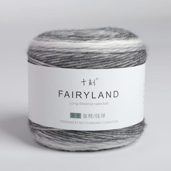SHIKE Fairyland Gradient Yarn, Bobbel Wool Gradient Rainbow Stripe Yarn for Crochet and Knitting Yarn, 100g/245m per Ball, 모자 스카프 스웨터 담요 손 뜨개질 원사 (66.4 Skein Set) 1166 4 Skein Set