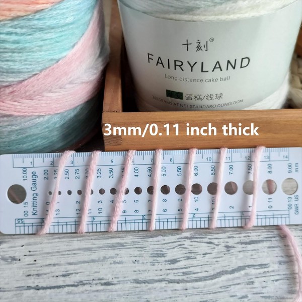 SHIKE Fairyland Gradient Yarn, Bobbel Wool Gradient Rainbow Stripe Yarn for Crochet and Knitting Yarn, 100g/245m per Ball, 모자 스카프 스웨터 담요 손 뜨개질 원사 (66.4 Skein Set) 1166 4 Skein Set