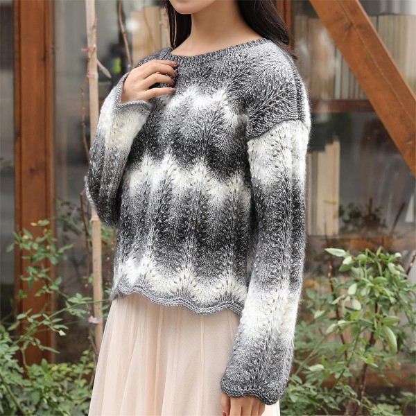 SHIKE Fairyland Gradient Yarn, Bobbel Wool Gradient Rainbow Stripe Yarn for Crochet and Knitting Yarn, 100g/245m per Ball, 모자 스카프 스웨터 담요 손 뜨개질 원사 (66.4 Skein Set) 1166 4 Skein Set