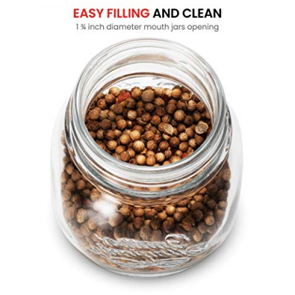 Bormioli Rocco naaa Rocco Quattro Stagioni 소형 유리 메이슨 5온스 미니 병(12팩), 12팩