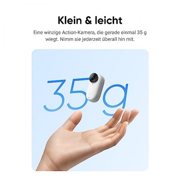 Insta360 GO 3(64GB) 관리 보증 카드 - 소형 및 경량 액션 카메라, 휴대용 및 다용도, 핸즈프리 POV, 어디서나 장착 가능, 방수, 여행, 스포츠, 동영상 블로그용
