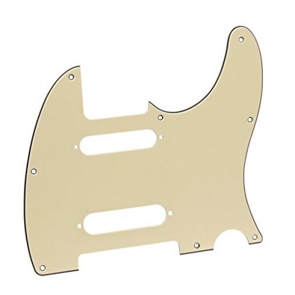 IKN 3Ply 크림 8 홀 기타 Tele Pickguard 플레이트 (나사 포함) Fender Nashville Telecaster Pickguard 교체