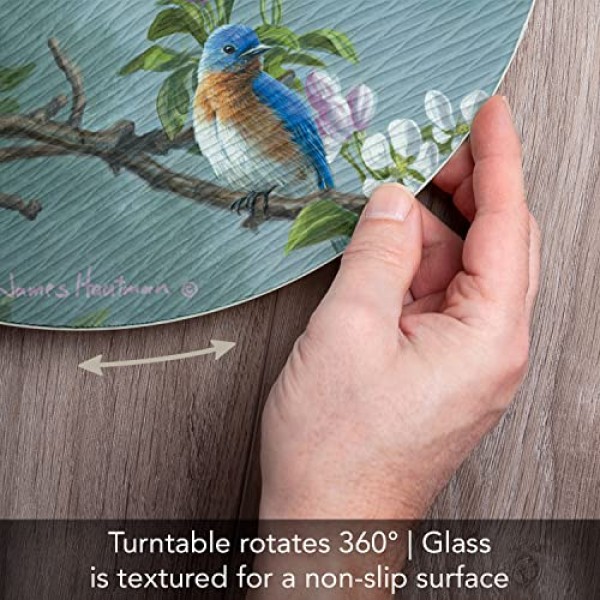 CounterArt Beautiful Songbirds 4mm 내열성 강화 유리 게으른 수잔 턴테이블 13