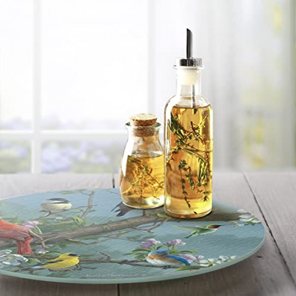 CounterArt Beautiful Songbirds 4mm 내열성 강화 유리 게으른 수잔 턴테이블 13