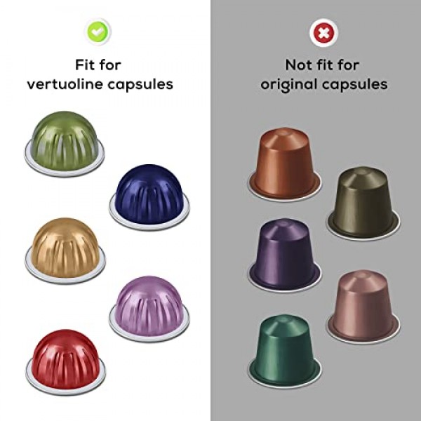 네스프레소 VertuoLine 120개 62mm와 호환되는 커피 포드를 재사용할 수 있는 RECAPS 알루미늄 호일 뚜껑