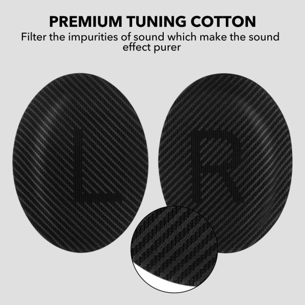 Bose Quiet Comfort 35 이어 패드, Bose QC 35/35 II용 이어 패드, 프로테인 램스킨 메모리 폼(블랙) 블랙제 액세서리