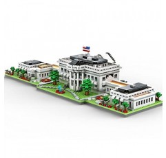 SEMKY 마이크로 미니 블록 백악관 유명 랜드마크 모델 세트,(3000개) -어린이 및 성인을 위한 건축 및 건축 장난감 선물