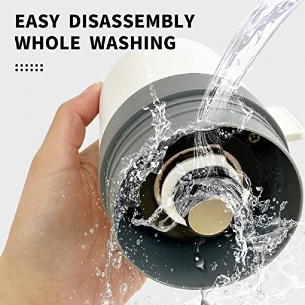 C1365 수동 그라인더, 영구 필터, 컵이 포함된 올인원 커피 메이커(2) | 캐빈, 캠프장, RV, 주방, 사냥 및 배낭여행(화이트)