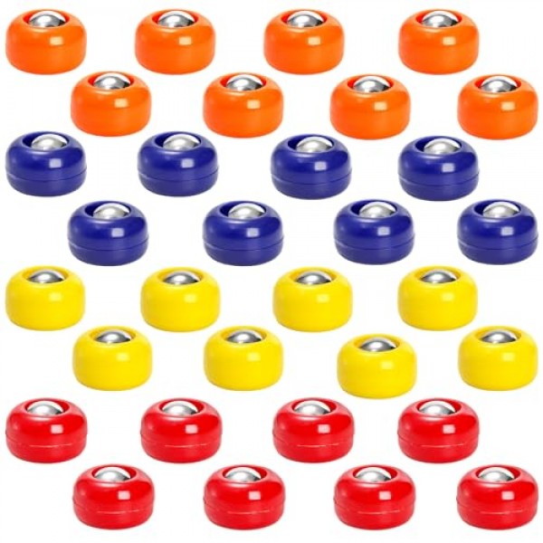 TOPZEA 32 조각 미니 셔플 보드 교체 퍽, 셔플 보드 롤러 세트 데스크탑 무료 슬라이딩 비즈 탁상용 컬링 게임 액세서리 실내 레저 용 장비