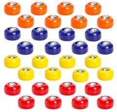 TOPZEA 32 조각 미니 셔플 보드 교체 퍽, 셔플 보드 롤러 세트 데스크탑 무료 슬라이딩 비즈 탁상용 컬링 게임 액세서리 실내 레저 용 장비