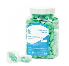 LYSIAN 100 쌍 작은 귀 운하 여성용 슬림 폼 이어 플러그, 35dB SNR 소음 차단 수면, 코골이, 작업, 촬영, 공부, 시끄러운 소음을위한 소음 차단 감소 귀마개