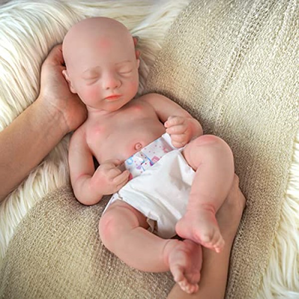 BABESIDE 생생한 Reborn Baby Dolls - 16인치 풀 플래티넘 실리콘 Reborn Baby Boy ''Aurora'' 사실적인 신생아 인형 Sleeping Boy Real Life Baby Dolls with Feeding Kit & Gift Box