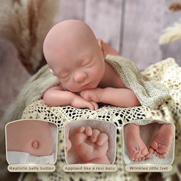 BABESIDE 생생한 Reborn Baby Dolls - 16인치 풀 플래티넘 실리콘 Reborn Baby Boy ''Aurora'' 사실적인 신생아 인형 Sleeping Boy Real Life Baby Dolls with Feeding Kit & Gift Box