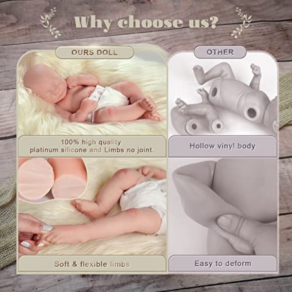 BABESIDE 생생한 Reborn Baby Dolls - 16인치 풀 플래티넘 실리콘 Reborn Baby Boy ''Aurora'' 사실적인 신생아 인형 Sleeping Boy Real Life Baby Dolls with Feeding Kit & Gift Box