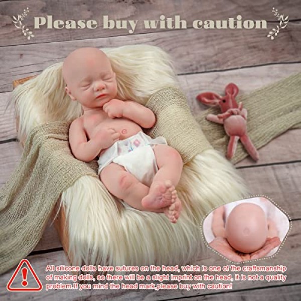 BABESIDE 생생한 Reborn Baby Dolls - 16인치 풀 플래티넘 실리콘 Reborn Baby Boy ''Aurora'' 사실적인 신생아 인형 Sleeping Boy Real Life Baby Dolls with Feeding Kit & Gift Box