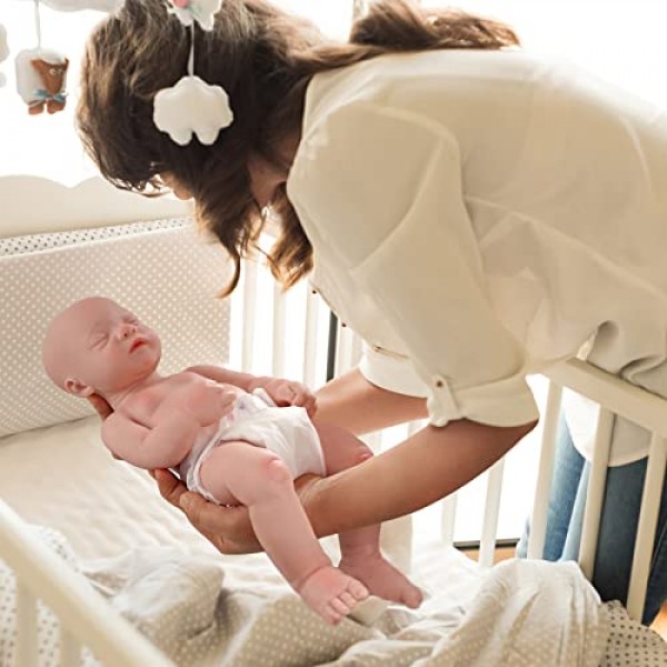 BABESIDE 생생한 Reborn Baby Dolls - 16인치 풀 플래티넘 실리콘 Reborn Baby Boy ''Aurora'' 사실적인 신생아 인형 Sleeping Boy Real Life Baby Dolls with Feeding Kit & Gift Box