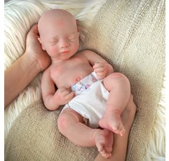 BABESIDE 생생한 Reborn Baby Dolls - 16인치 풀 플래티넘 실리콘 Reborn Baby Boy ''Aurora'' 사실적인 신생아 인형 Sleeping Boy Real Life Baby Dolls with Feeding Kit & Gift Box