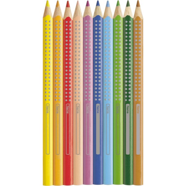 파버카스텔 110912 - 색연필 점보 그립 골판지 케이스 12개입 & 110994 - 색연필 점보 그립 네온, 5개 케이스