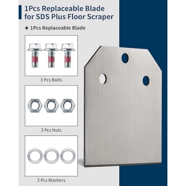 Firecore 4 x 10 SDS Plus 바닥 스크레이퍼 FS21410용 Firecore SDS Plus 바닥 스크레이퍼 교체 블레이드
