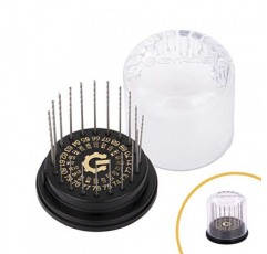 GYROS 20개 미니 트위스트 드릴 비트 세트 #61 ~ #80 돔 보관 케이스 포함, 탄소강 와이어 게이지 보석, 플라스틱 및 연질 금속용 마이크로 드릴 비트 | 핀 바이스 및 회전 