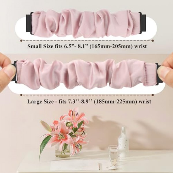 16mm 18mm 20mm 22mm 시계 밴드와 호환 가능, 부드러운 귀여운 인쇄 탄성 천 손목 밴드 퀵 릴리스 밴드 Scrunchie 손목 밴드 교체 여성용