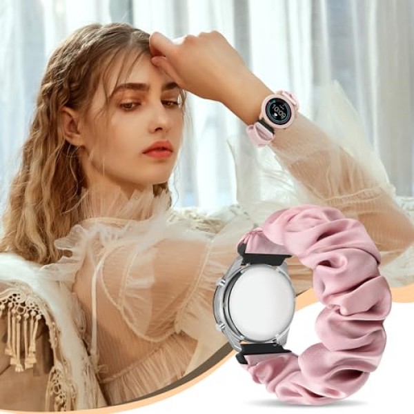 16mm 18mm 20mm 22mm 시계 밴드와 호환 가능, 부드러운 귀여운 인쇄 탄성 천 손목 밴드 퀵 릴리스 밴드 Scrunchie 손목 밴드 교체 여성용
