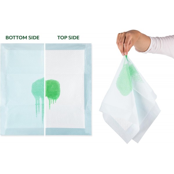 EVERANIMALS 100 강아지 패드 60x60 cm - 손쉬운 강아지 훈련을 위한 무취 유인 물질, 집을 보호하기 위한 추가 흡수성 강아지 패드 100개