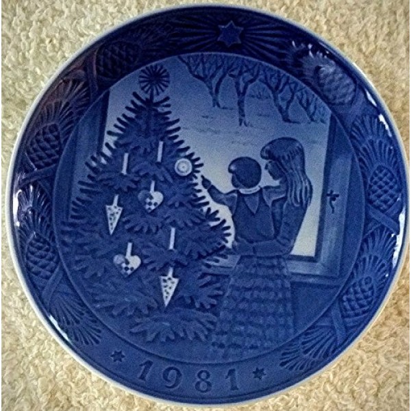 1981 로얄 코펜하겐 크리스마스 플레이트 - 나무 감상