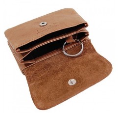 Branco 실용 소형 가죽 남성용 벨트 지갑, 소가죽 가죽으로 제작, 3가지 색상의 지갑, 벨트용 루프가 있는 지갑, 지갑, 10 x 7 cm, 검정색, 클래식