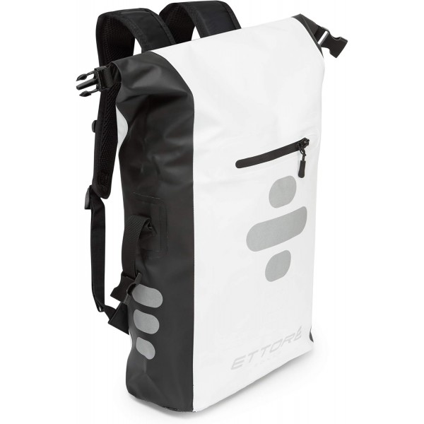 Ettore 사이클링 배낭 100% 방수 드라이백 - 블랙/화이트 - 소나 30L 블랙/화이트