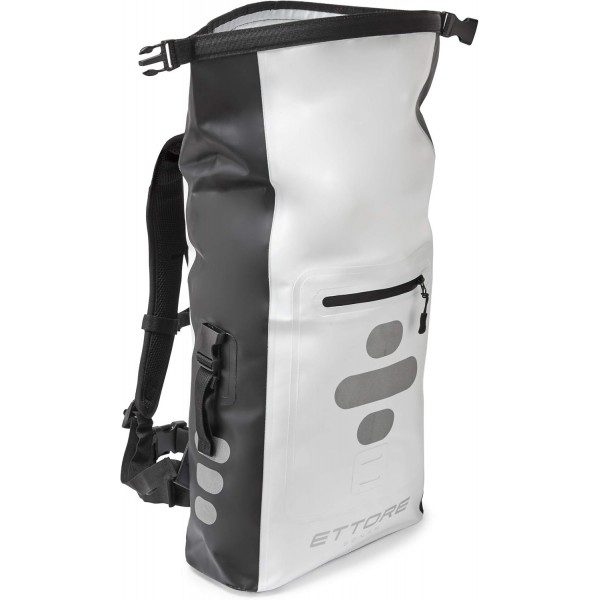 Ettore 사이클링 배낭 100% 방수 드라이백 - 블랙/화이트 - 소나 30L 블랙/화이트