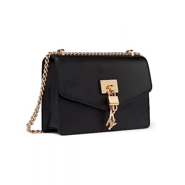 DKNY 여성용 Elissa Lg 숄더백, 프리사이즈 블랙 골드