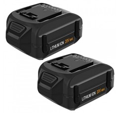 Dosctt 2 팩 20 볼트 6.0Ah WA3578 Worx 20V 리튬 배터리와 호환되는 교체용 배터리 WA3525 WA3520 WA3575 WG151s WG155s WG251s WG540s WG890 WG891 WG255s WG545s