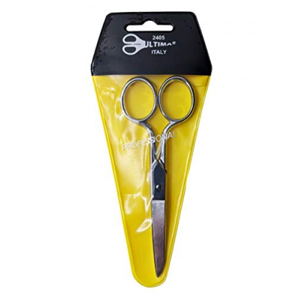 Ultima 5인치 드레스 메이커 가위 - 드롭 단조 탄소강 양장점의 시어, 직선 손잡이가 있는 크롬 도금, 이탈리아산