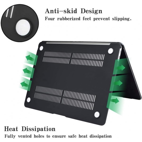 최신 MacBook Air 13.6인치 케이스 2022 모델과 호환되는 AUSMIX: A2681 M2 클립 레티나 디스플레이 및 터치 ID, MacBook Air 2022 케이스, 노트북 플라스틱 하드 쉘 및 키보드 커버, Coo