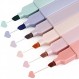 심미적 귀여운 형광펜 다양한 색상, 성경 형광펜 및 펜 번짐 없음, 부드러운 부드러운 치즐 팁 저널링 메모용 파스텔 마커 펜 학교 문구 용품(Sunny)